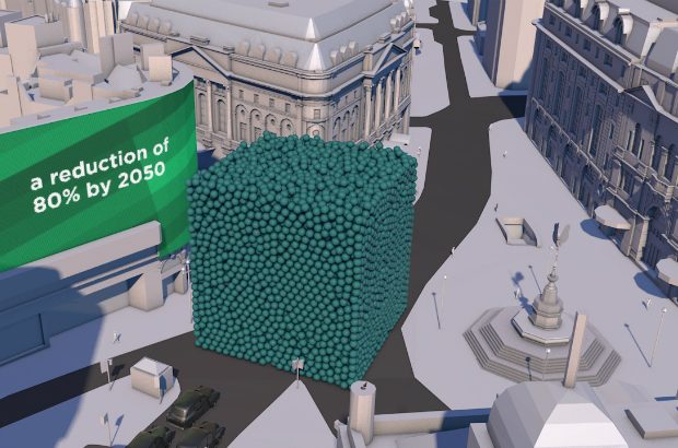 Carbon visualisation: 13,633kg of carbon in Piccadilly Circus in London