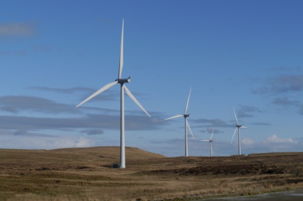 Onshore wind turbine.